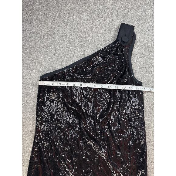 Tory Burch Dress One Shoulder Sequin Mini Cocktail Formal Size Small - Picture 5 of 6
